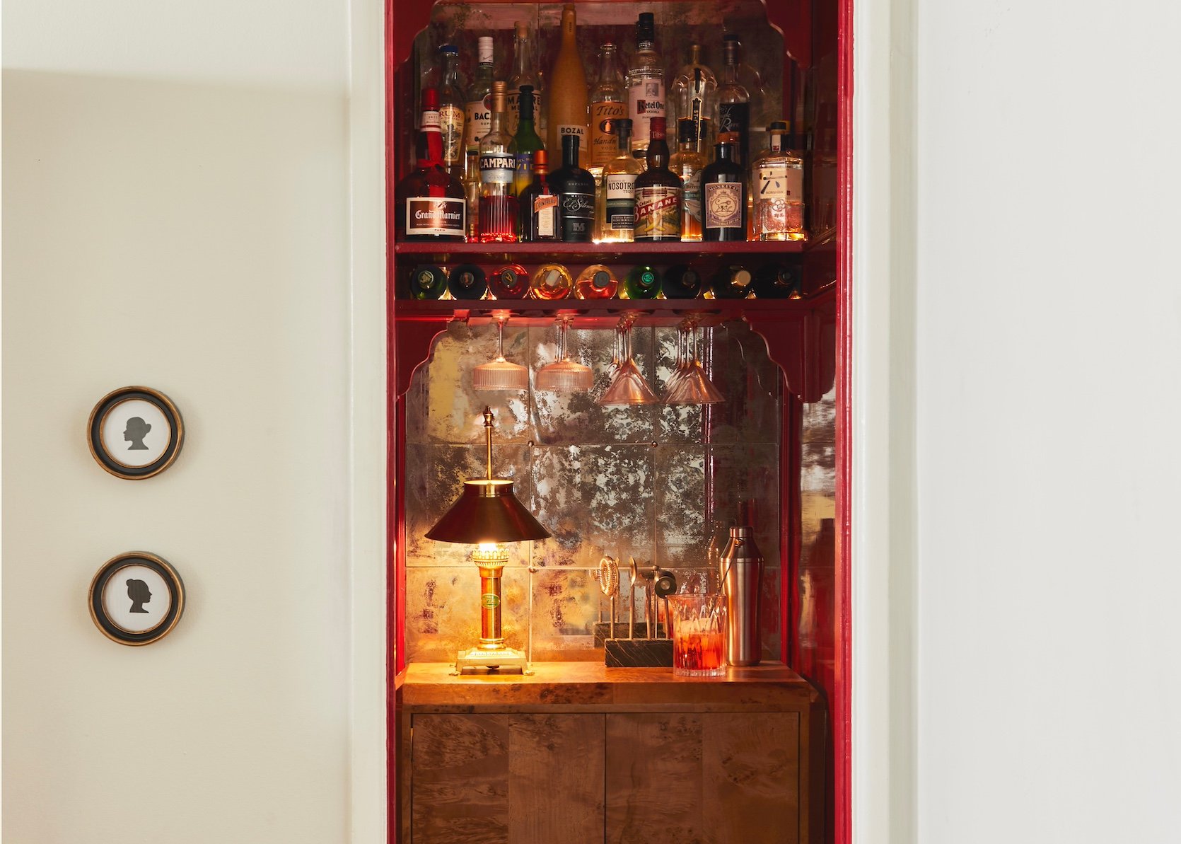 See How Mallory Turned Her Coat Closet Into A Speakeasy